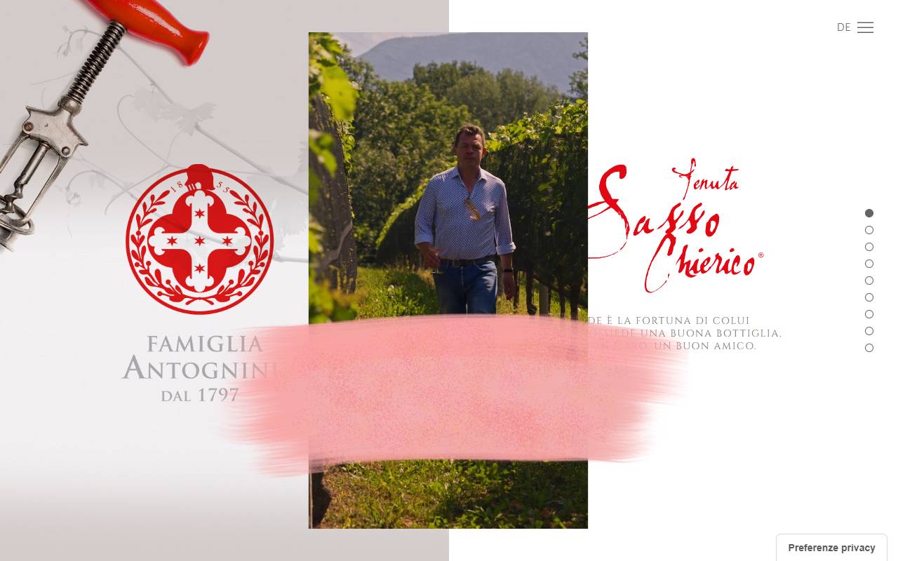 Anteprima del sito: TENUTA SASSO CHIERICO Sagl