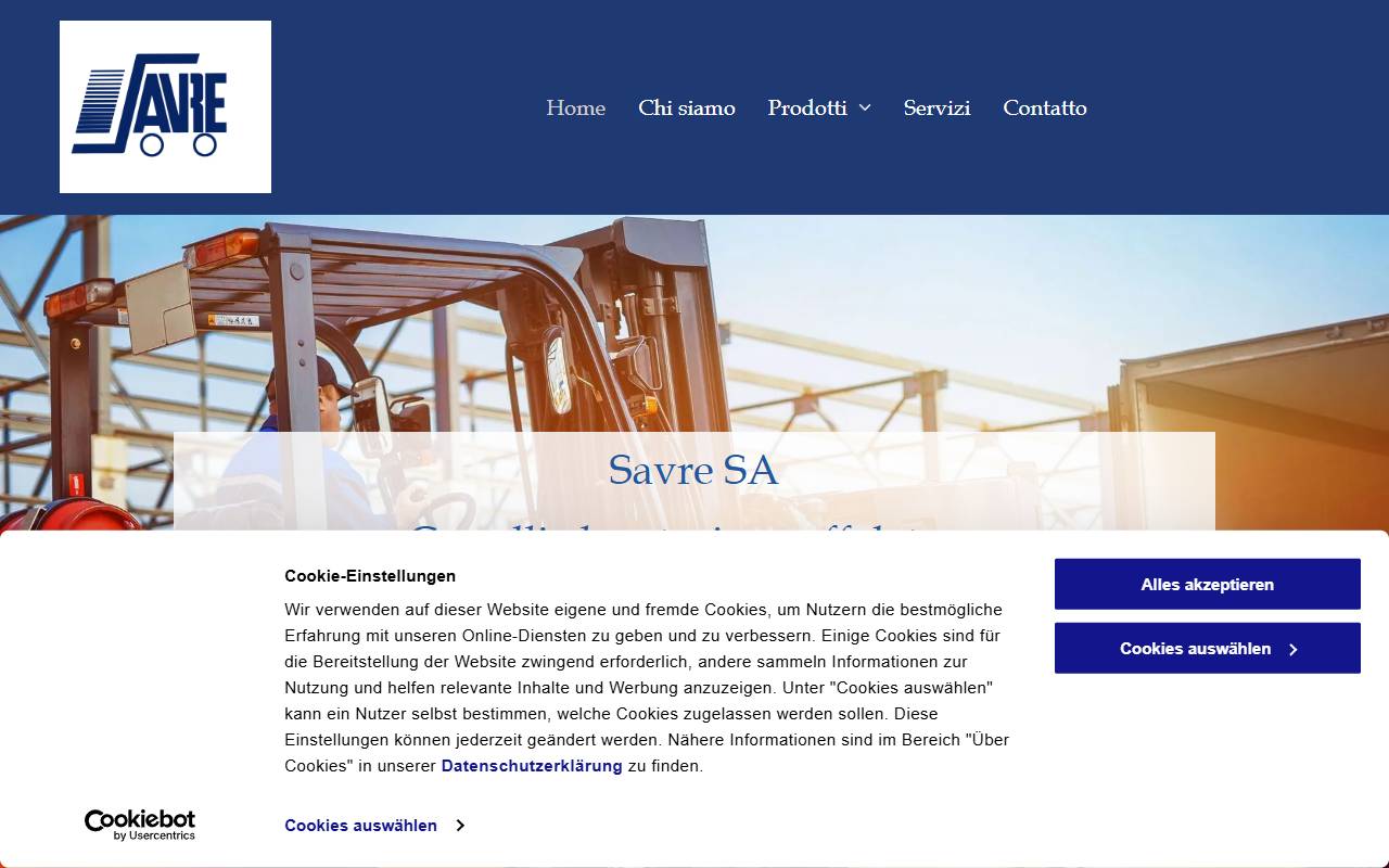 Anteprima del sito: Savre SA