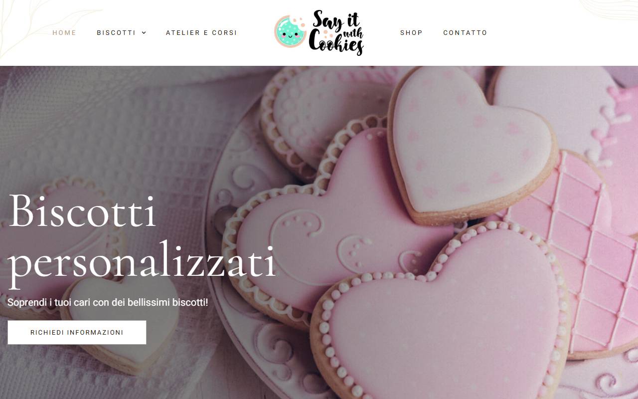 Anteprima del sito: Say it with Cookies Sagl