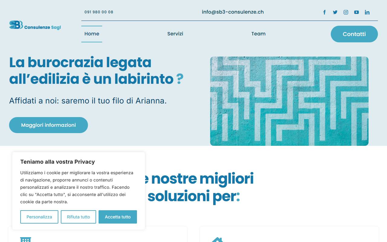 Anteprima del sito: SB3 Consulenze Sagl