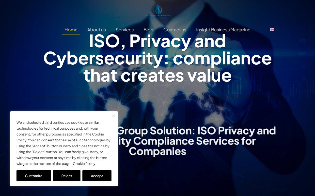 Anteprima del sito: Swiss Business Group Solution di Leonetti