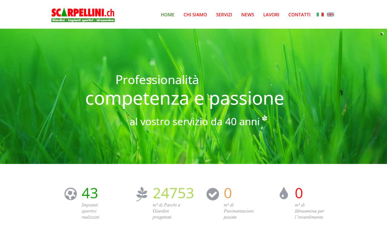 Anteprima del sito: Scarpellini Giardini SA