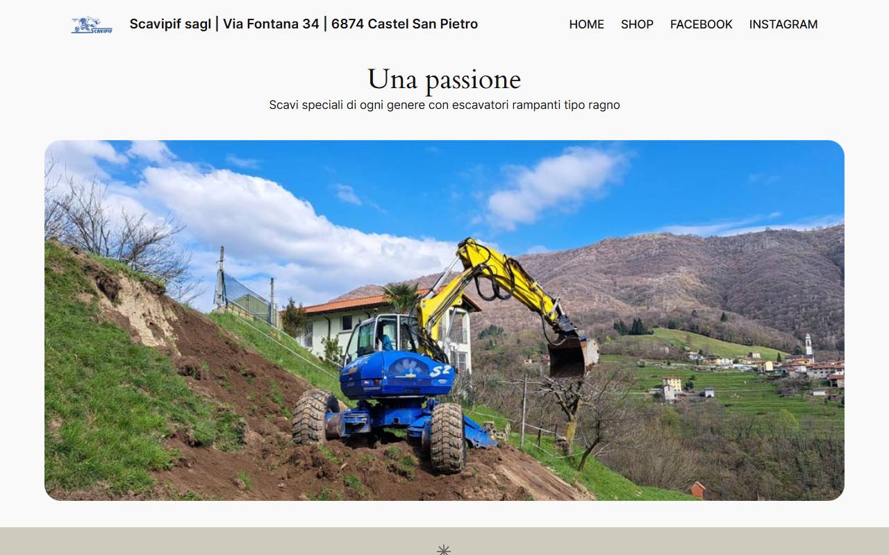 Anteprima del sito: SCAVIPIF SAGL