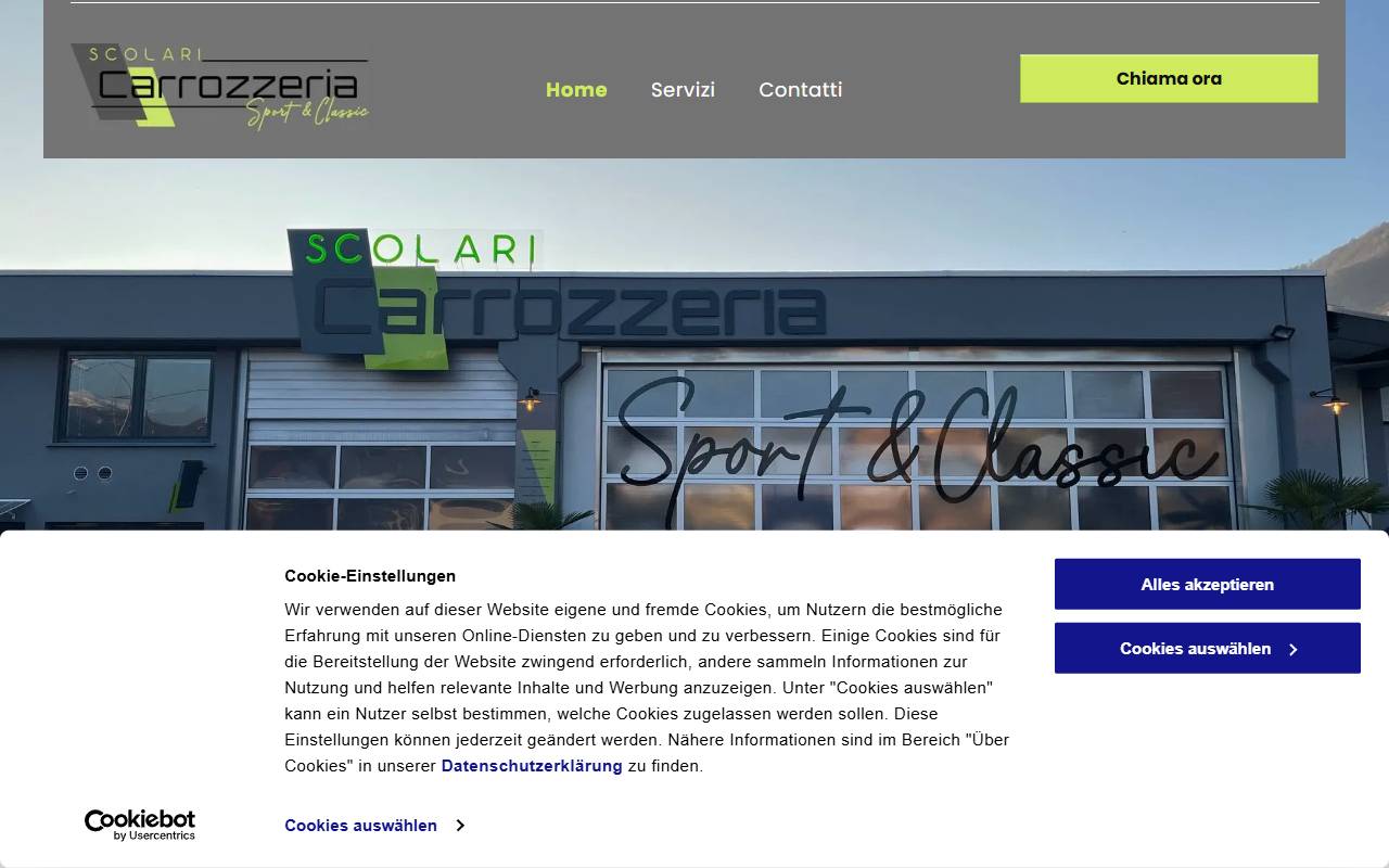 Anteprima del sito: Scolari Carrozzeria SA