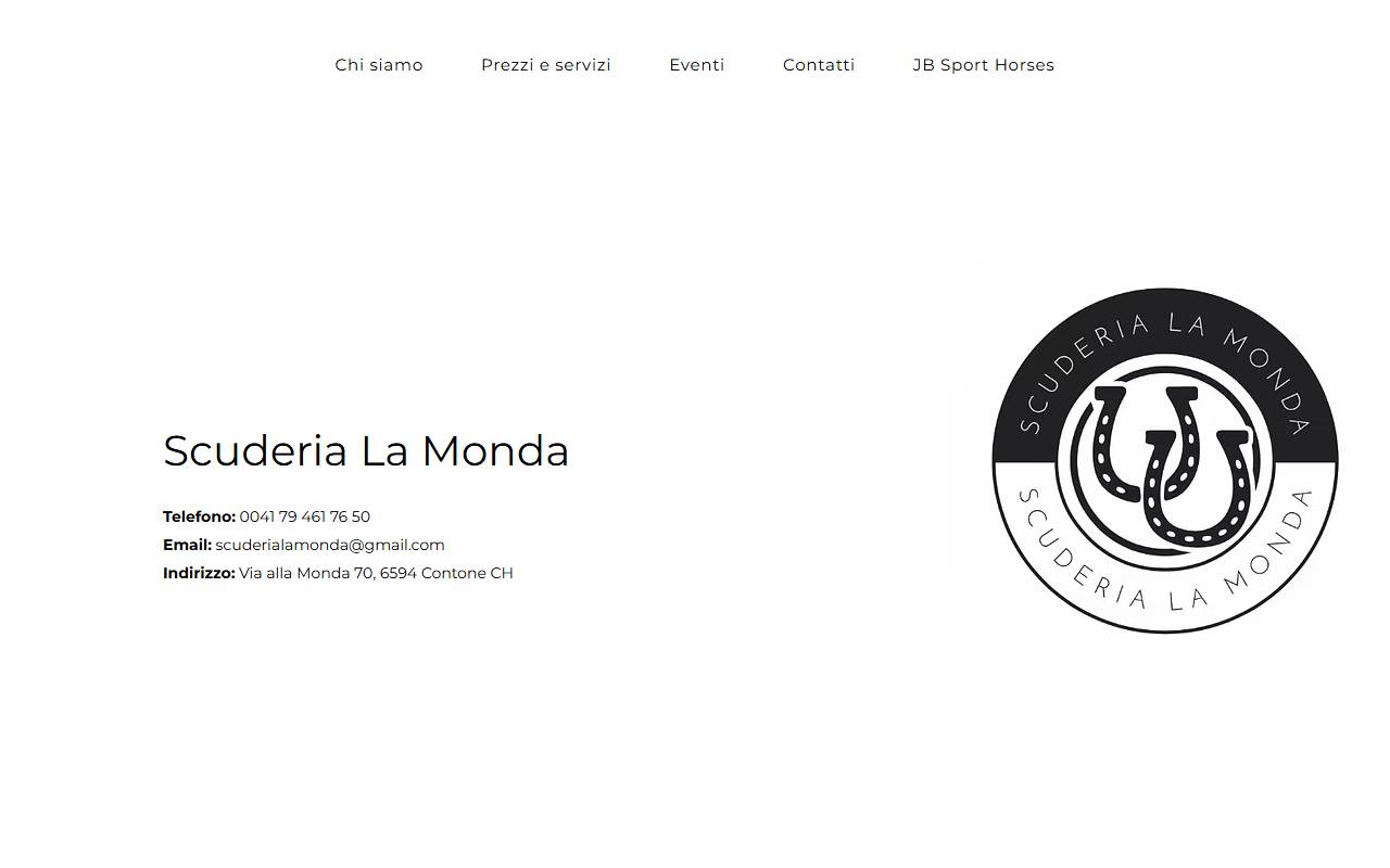 Anteprima del sito: Scuderia la Monda di Lisa Mossi