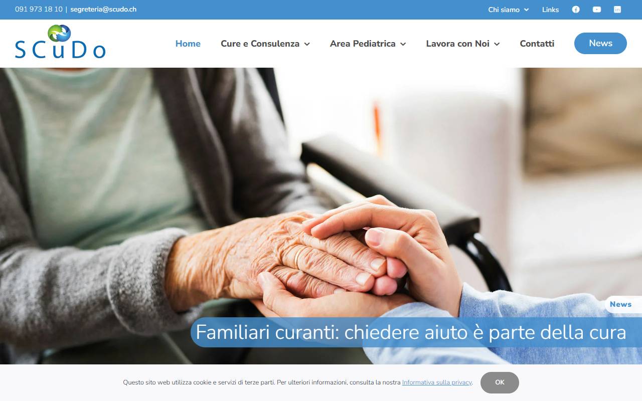Anteprima del sito: Servizio cure a domicilio del Luganese - SCuDo
