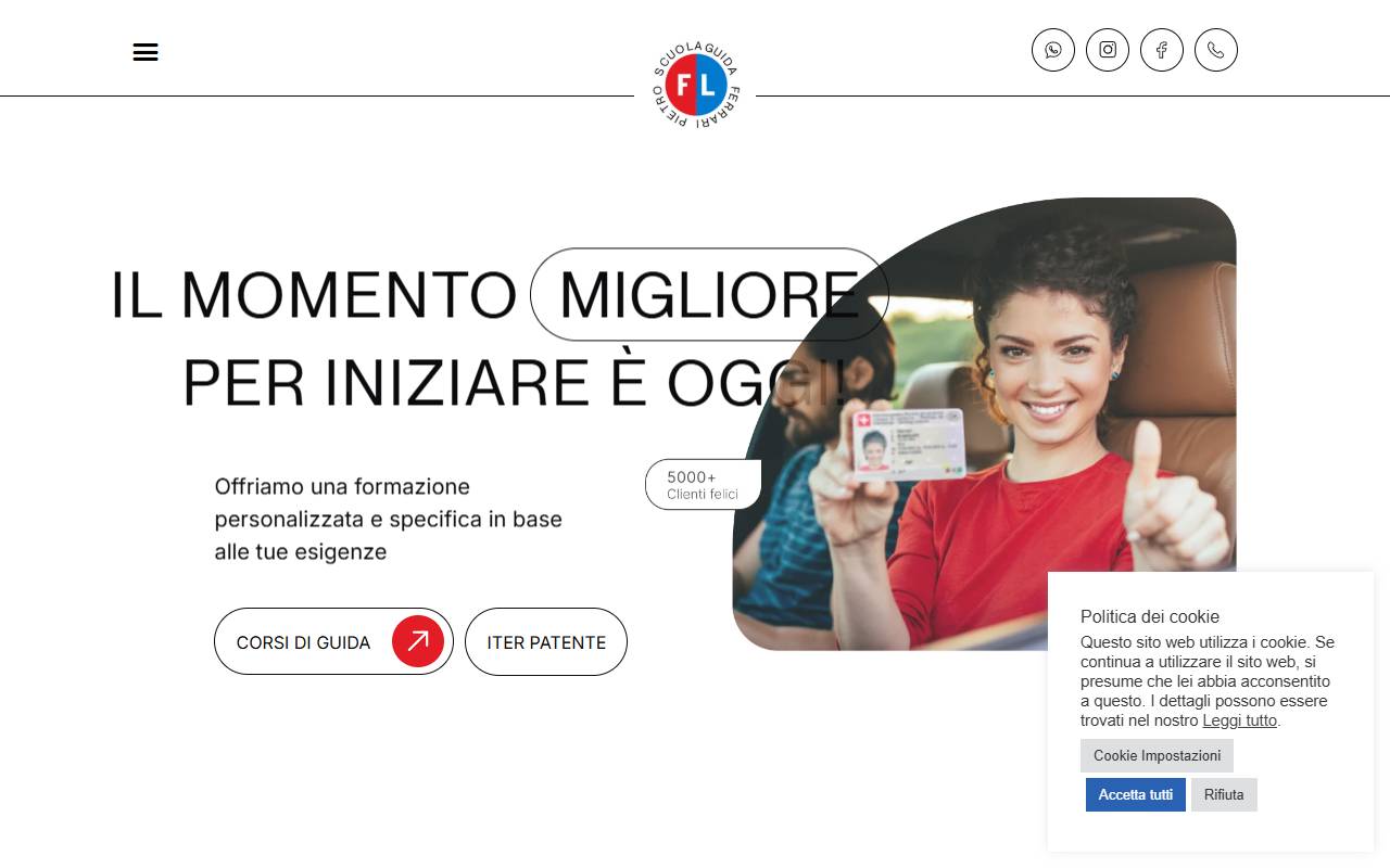 Anteprima del sito: ScuolaGuida Ferrari