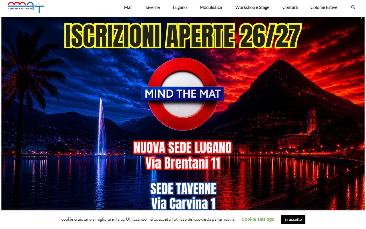Anteprima del sito: Centro Artistico MAT Sagl