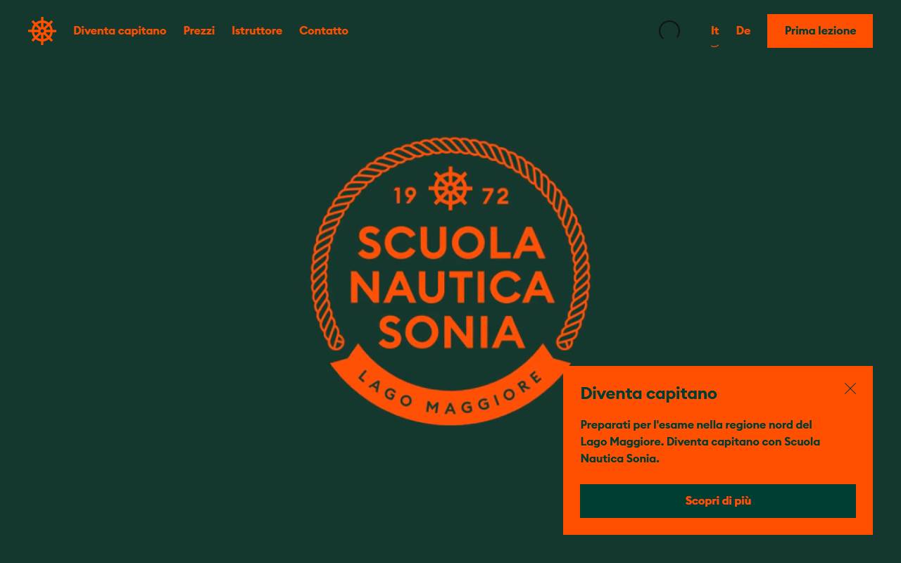 Anteprima del sito: Scuola Nautica Sonia di Matteo Malvestio
