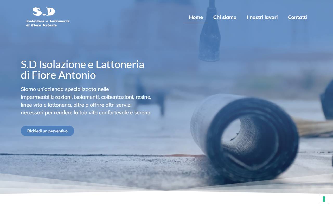 Anteprima del sito: S.D Isolazioni e Lattoneria di Fiore Antonio