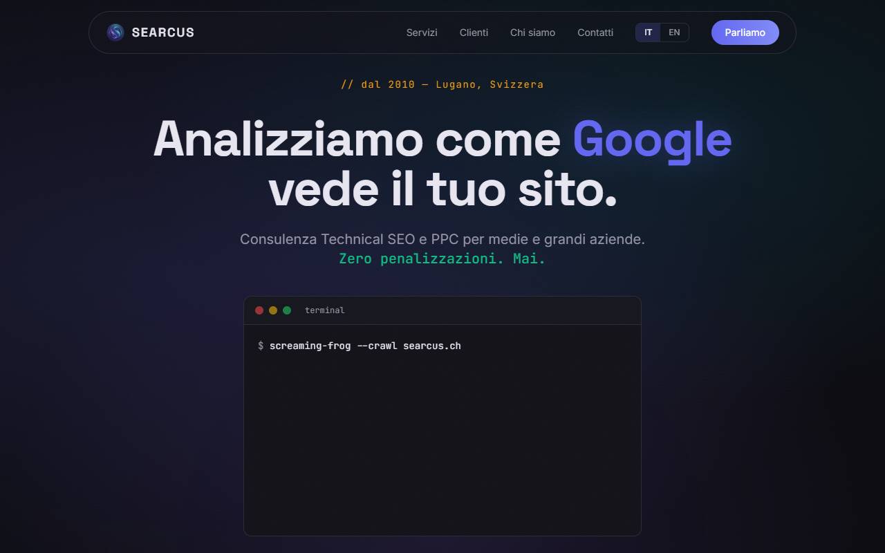 Anteprima del sito: Searcus Swiss Sagl