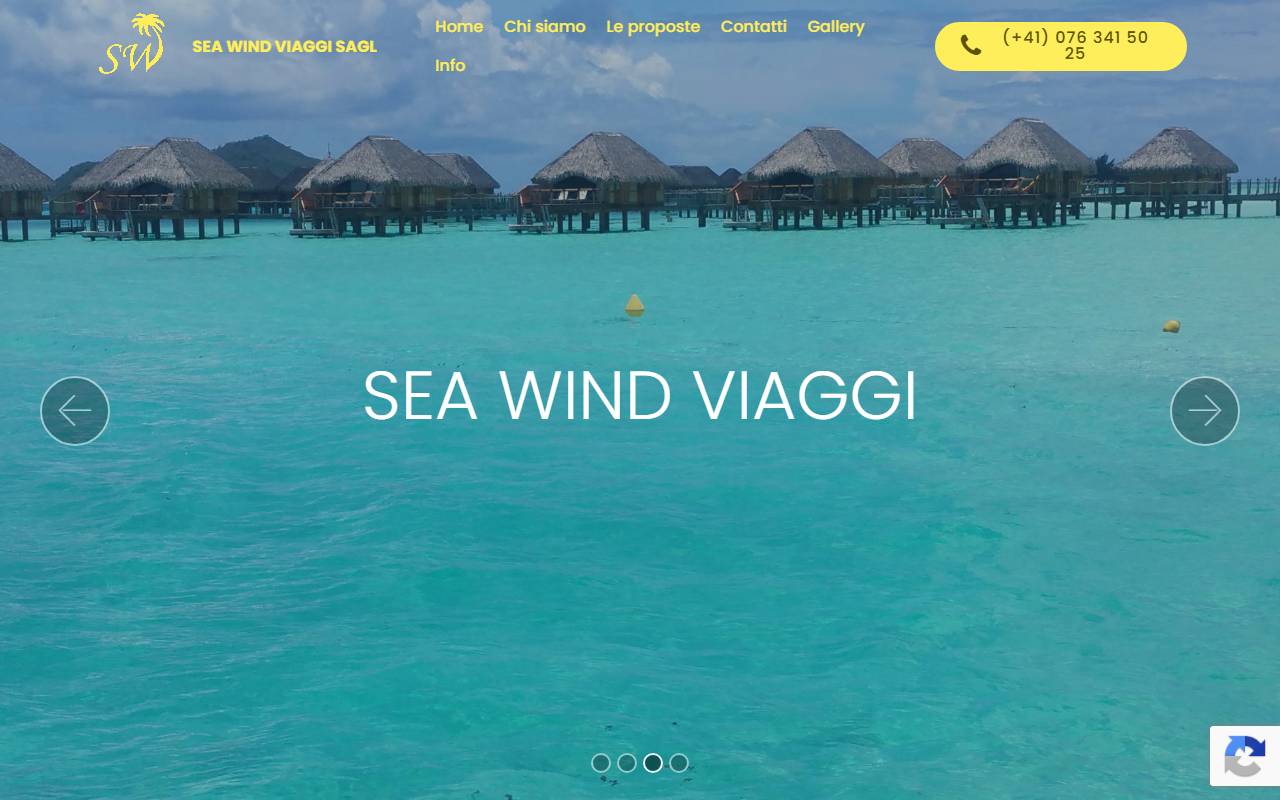 Anteprima del sito: Sea Wind Viaggi Sagl