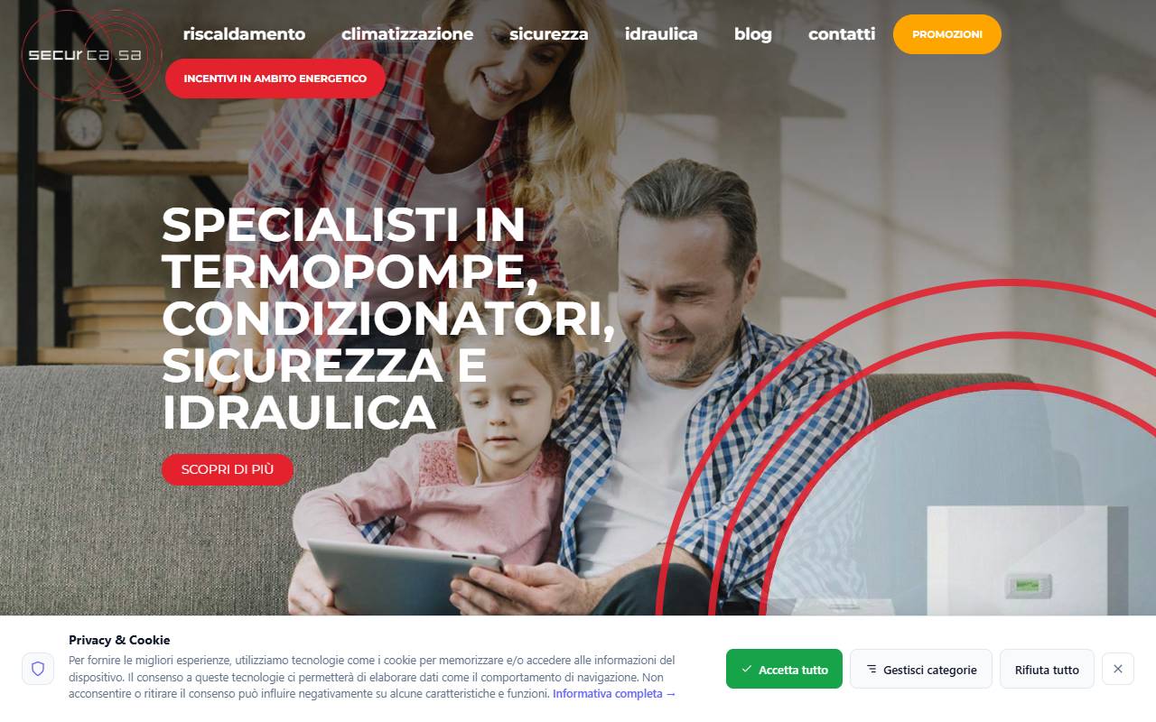 Anteprima del sito: SECURCA SA