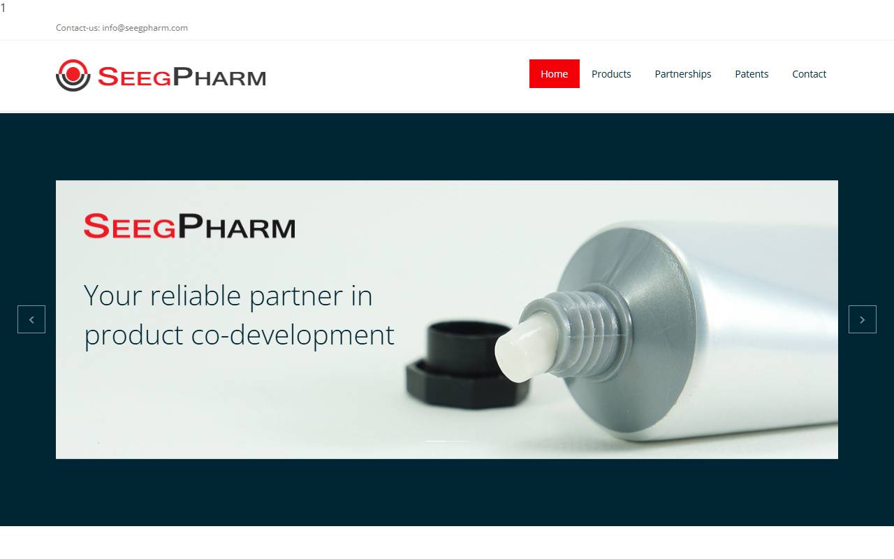 Anteprima del sito: Seegpharm SA
