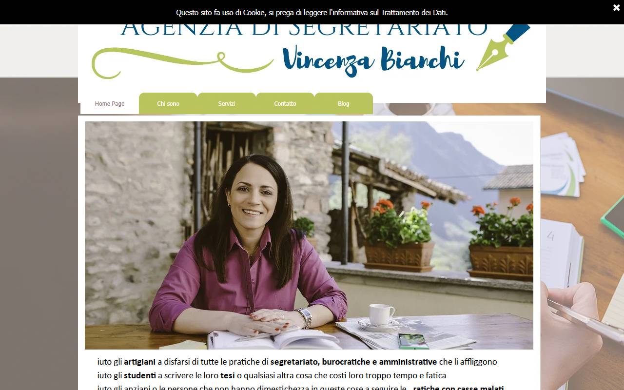 Anteprima del sito: Agenzia di Segretariato di Vincenza Bianchi