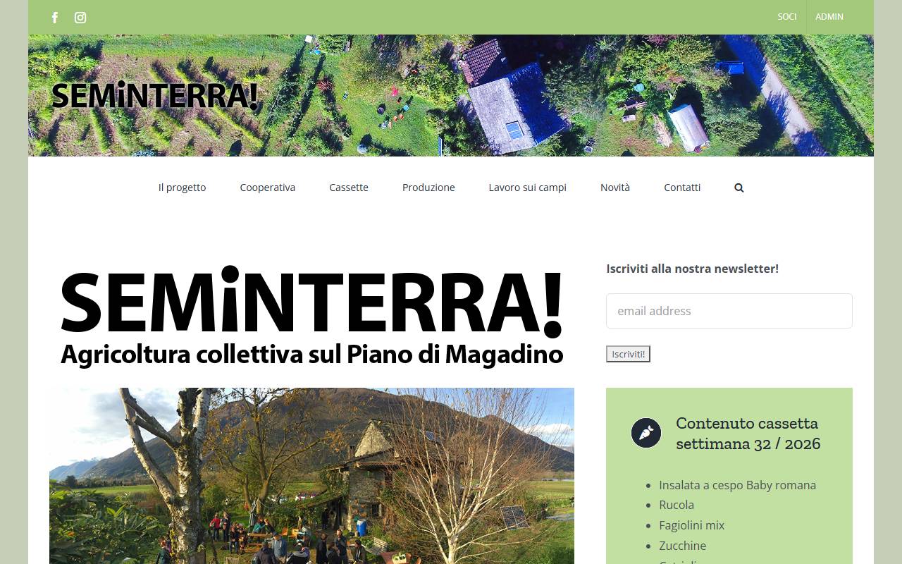 Anteprima del sito: Società cooperativa Seminterra