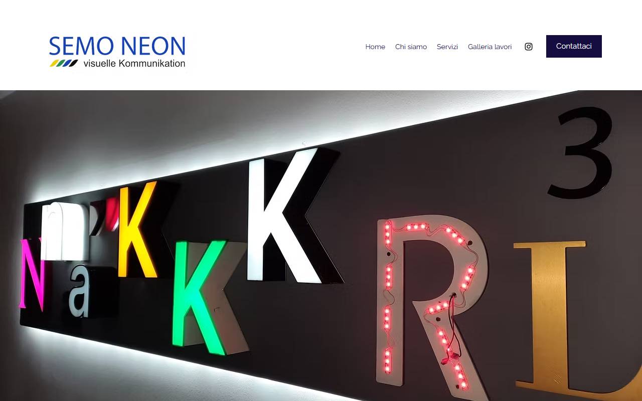 Anteprima del sito: SEMO NEON di Alberto Pinto