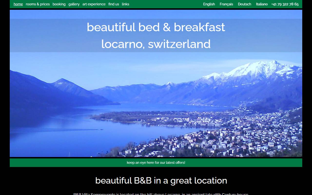 Anteprima del sito: B&B VILLA SEMPREVERDE SIMONA FIORENZA