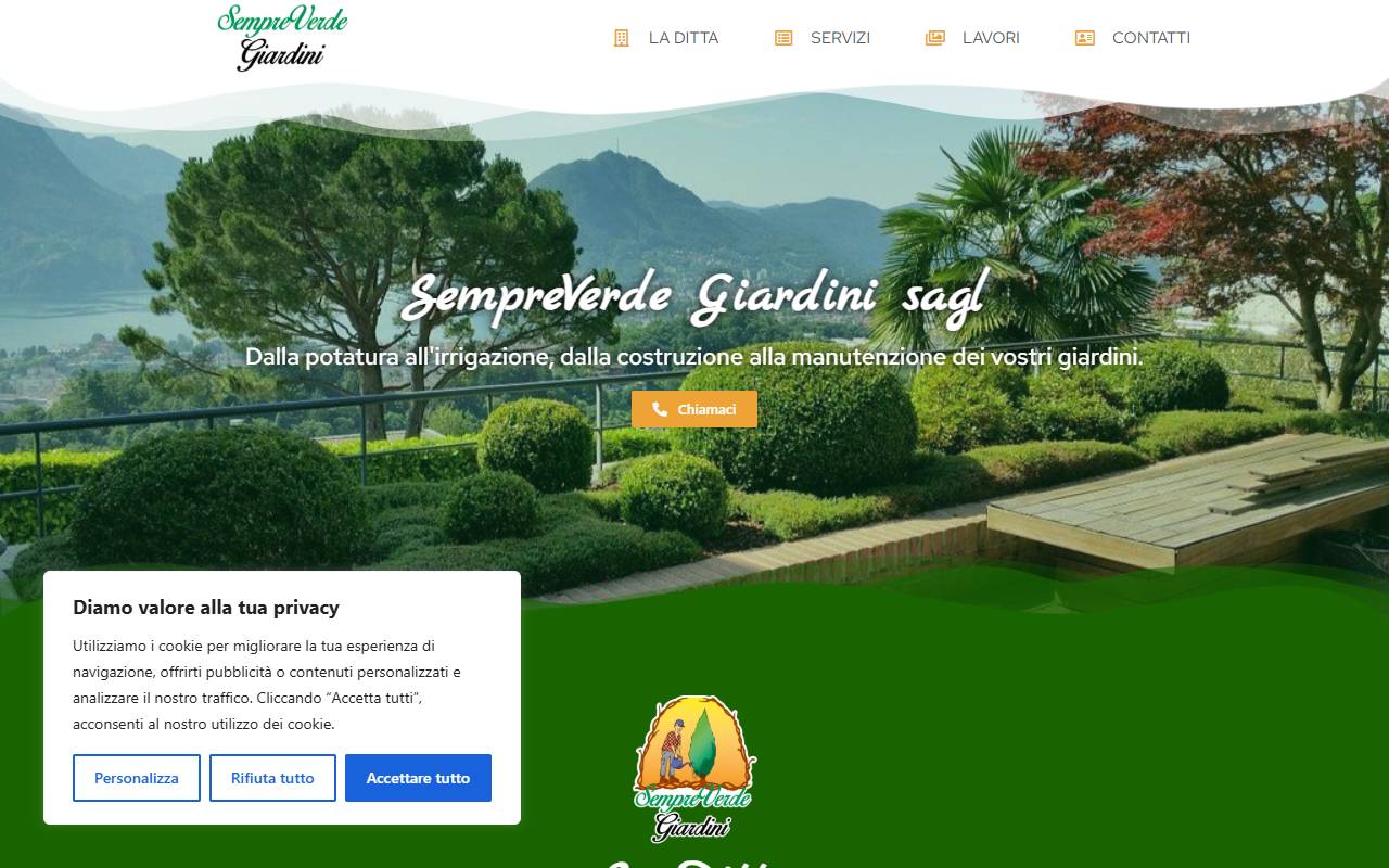 Anteprima del sito: SempreVerde Giardini Sagl