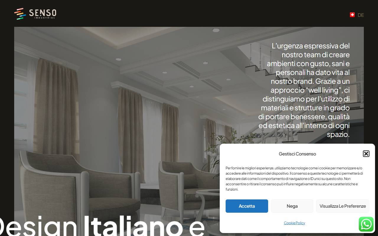 Anteprima del sito: Senso Industrial Sagl