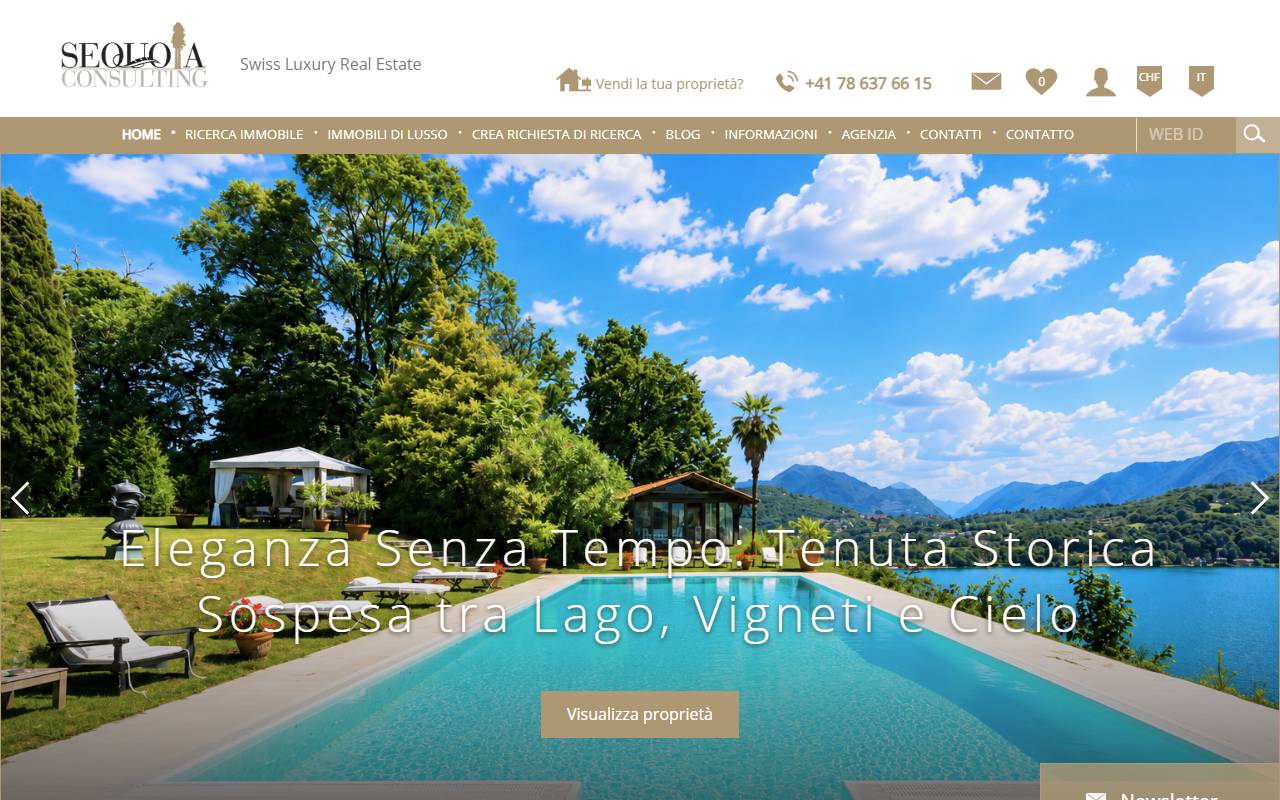 Anteprima del sito: SEQUOIA CONSULTING SAGL