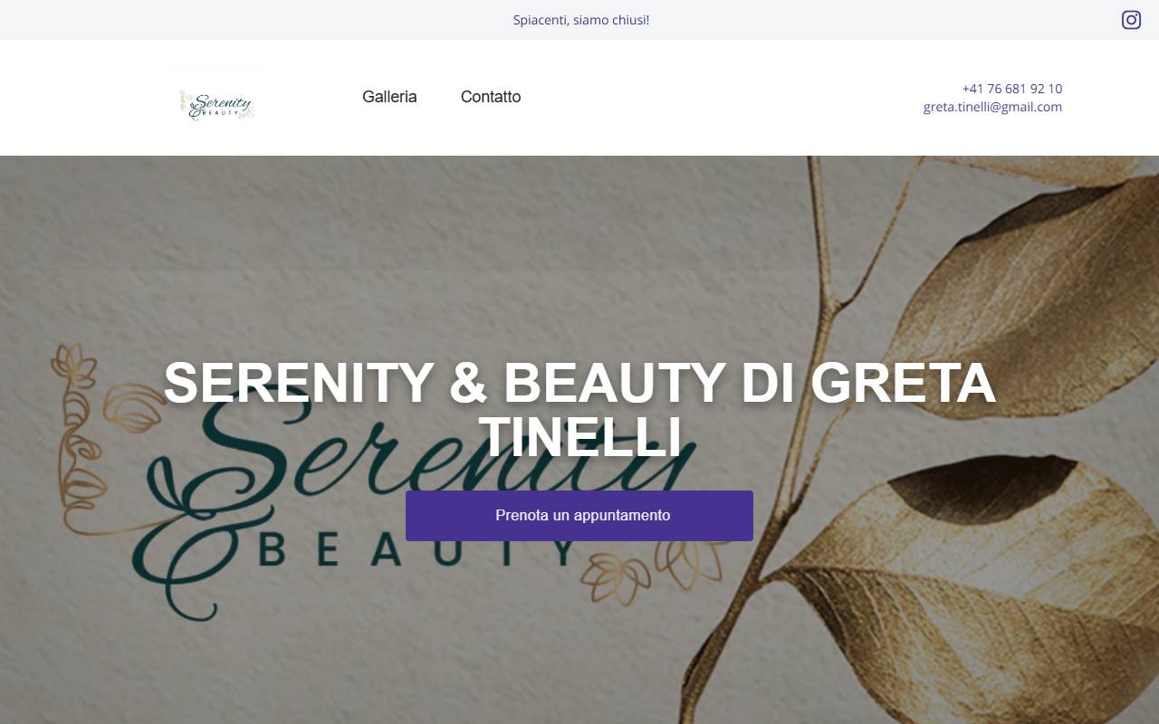 Anteprima del sito: Serenity e Beauty di Tinelli Greta