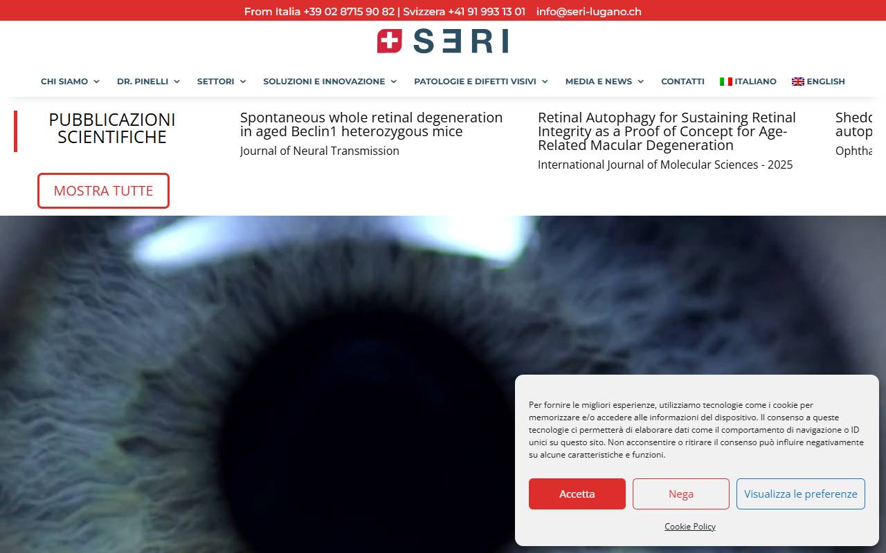 Anteprima del sito: Switzerland Eye Research Institute SA