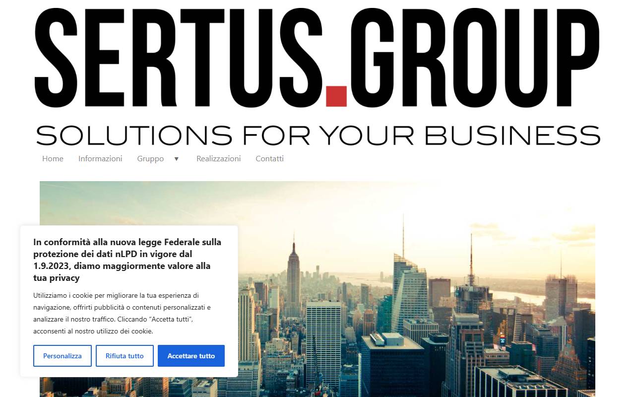 Anteprima del sito: Sertus Group SA