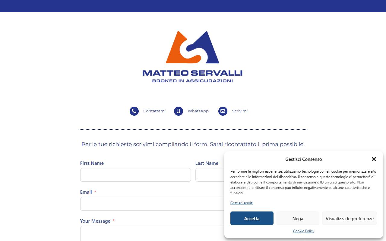 Anteprima del sito: Servalli SA