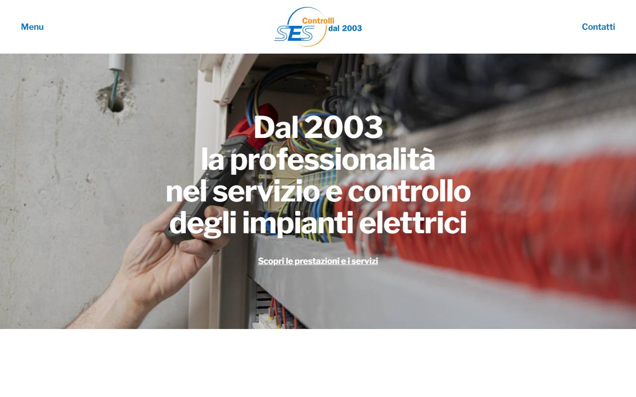 Anteprima del sito: SES Controlli Sagl