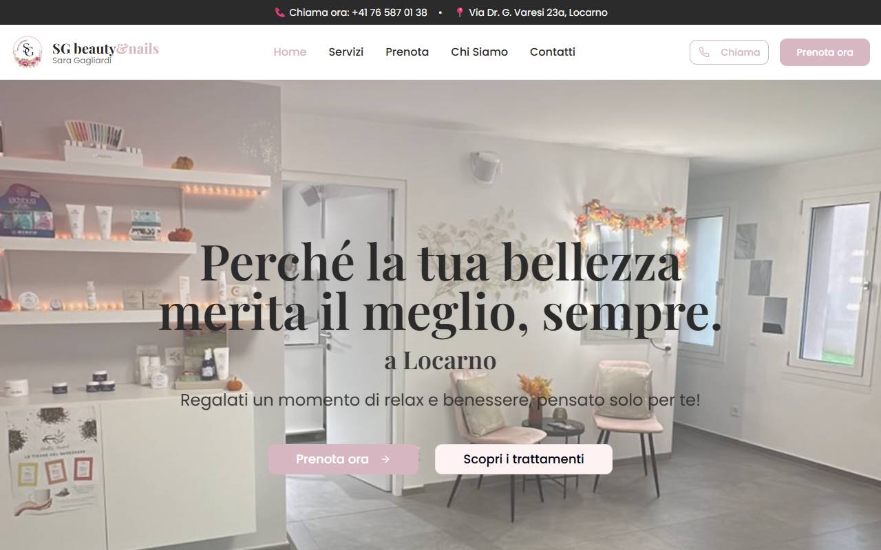 Anteprima del sito: SG beauty and nails di Sara Gagliardi