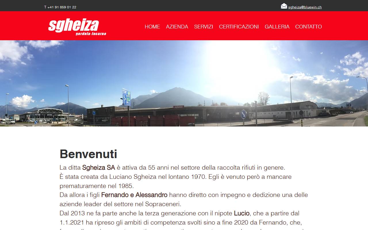 Anteprima del sito: Sgheiza SA