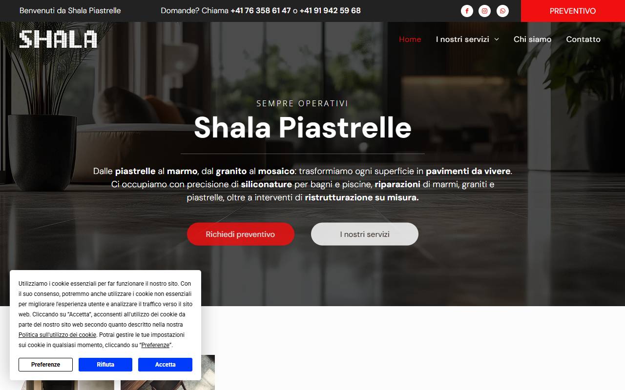 Anteprima del sito: Shala Piastrelle