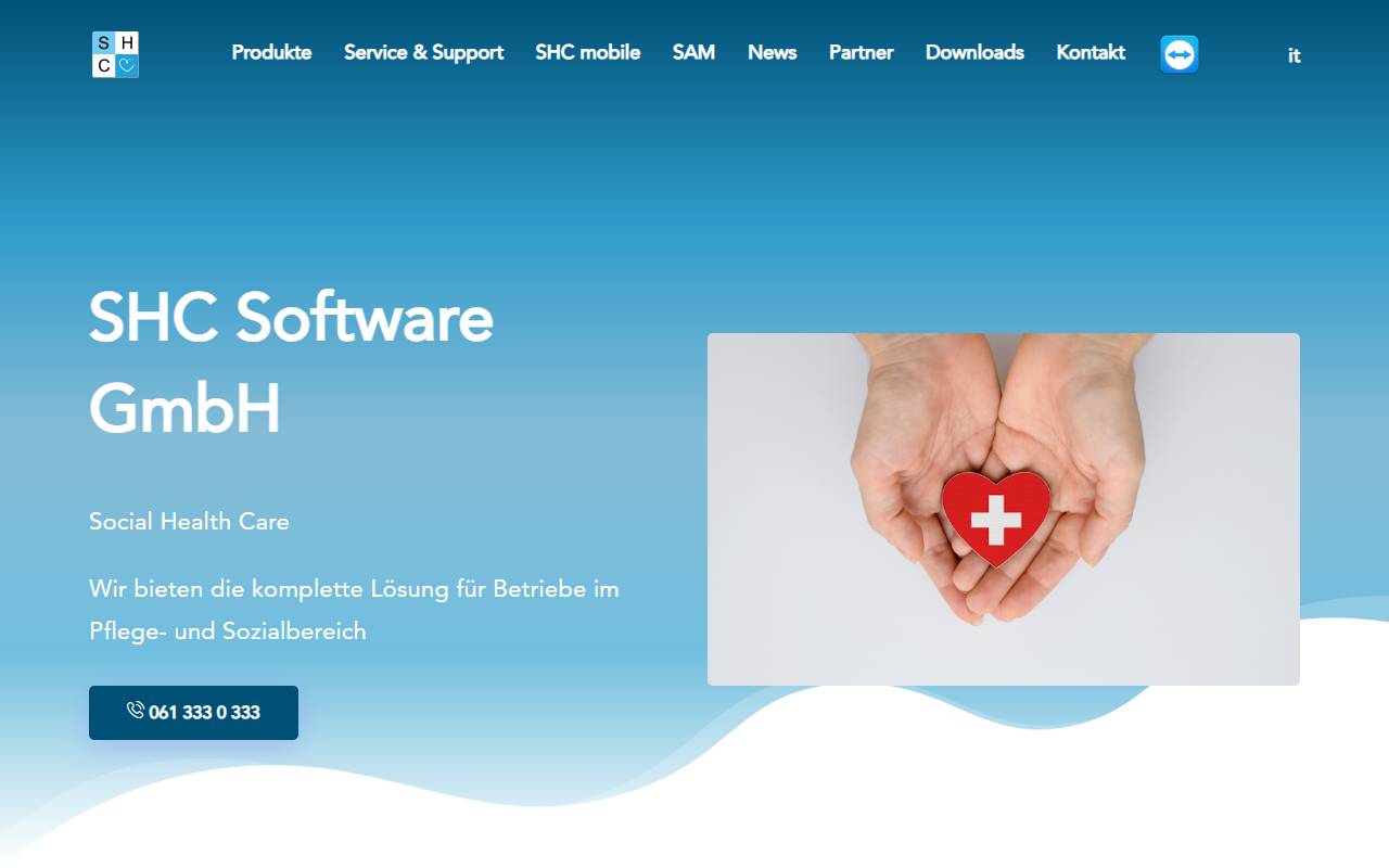 Anteprima del sito: SHC Software GmbH
