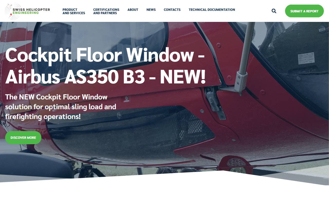 Anteprima del sito: Swiss Helicopter Engineering AG