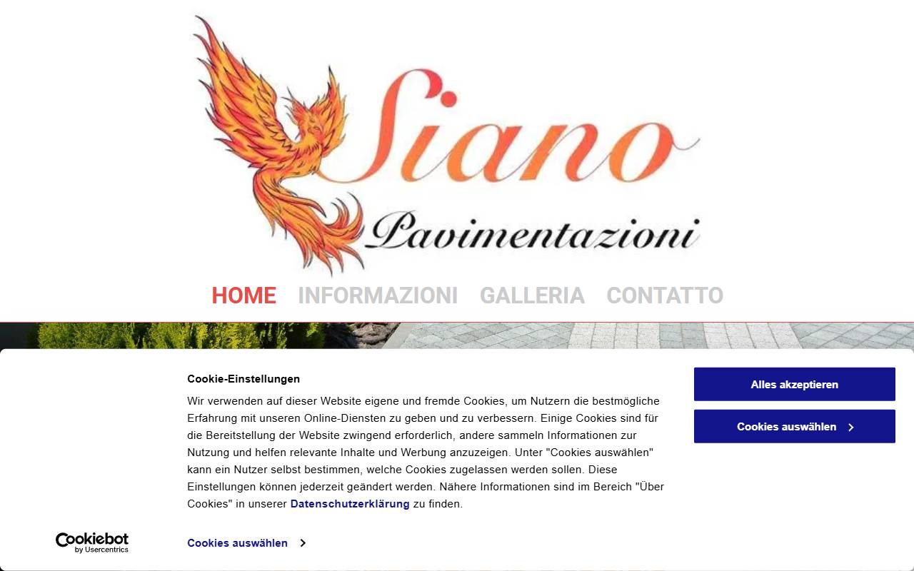 Anteprima del sito: Siano Pavimentazioni Sagl