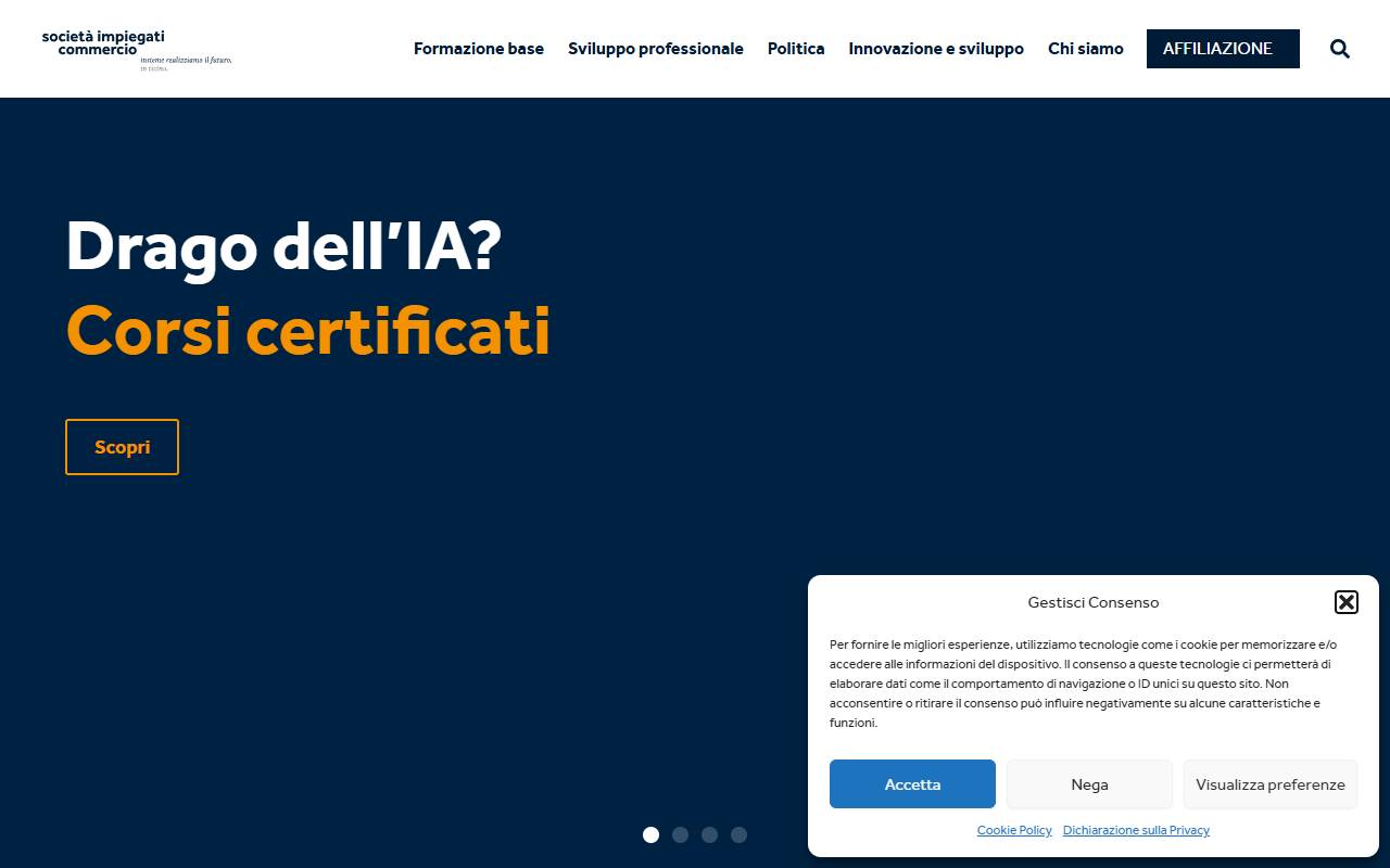 Anteprima del sito: Società degli impiegati del commercio sezione Ticino (SIC Ticino)