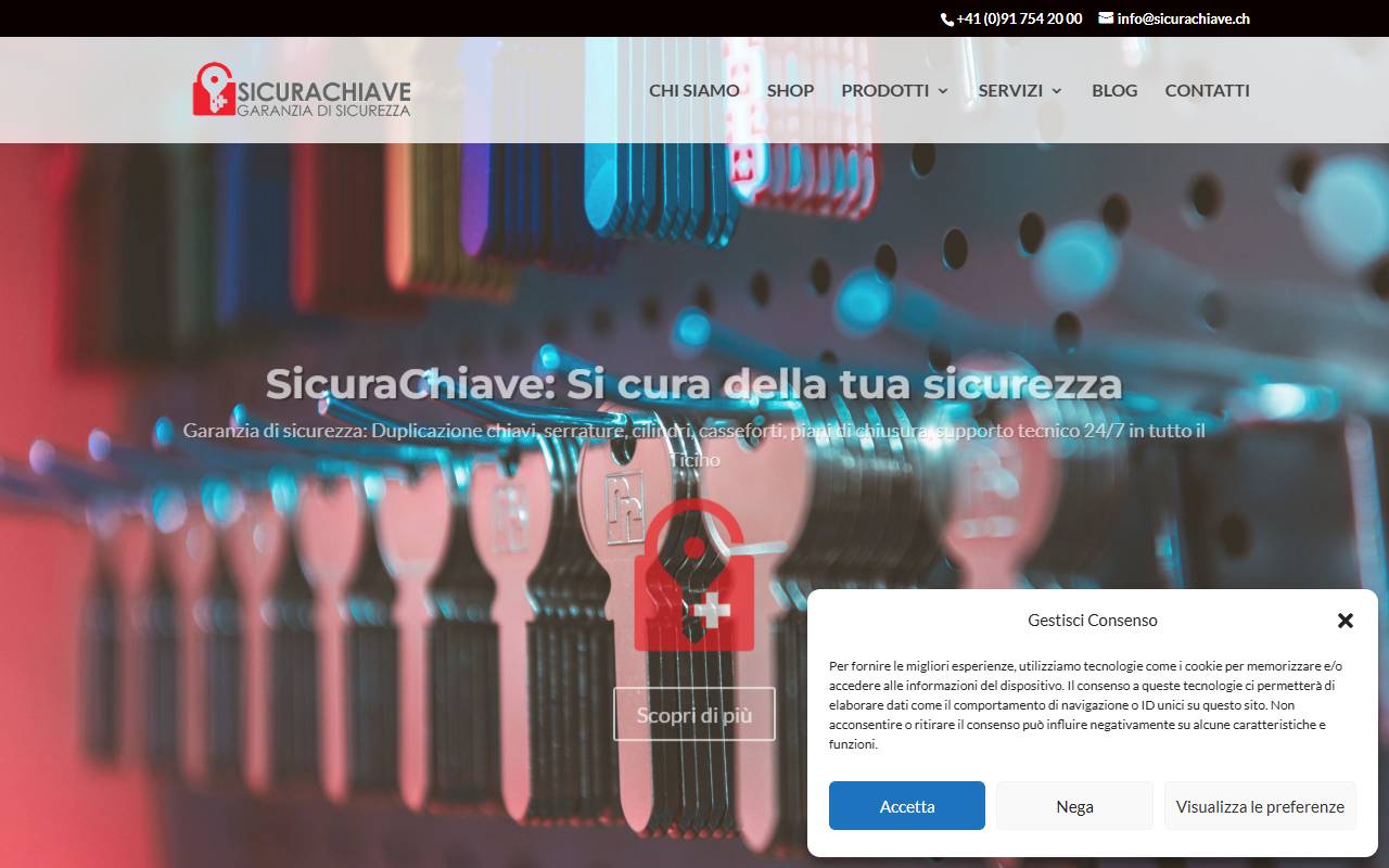 Anteprima del sito: SicuraChiave SA