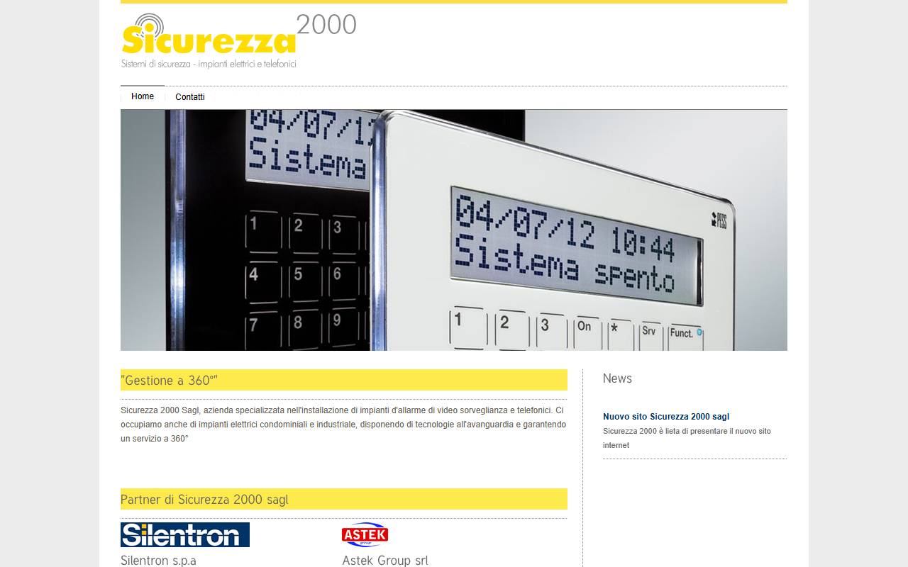 Anteprima del sito: Sicurezza 2000 SAGL