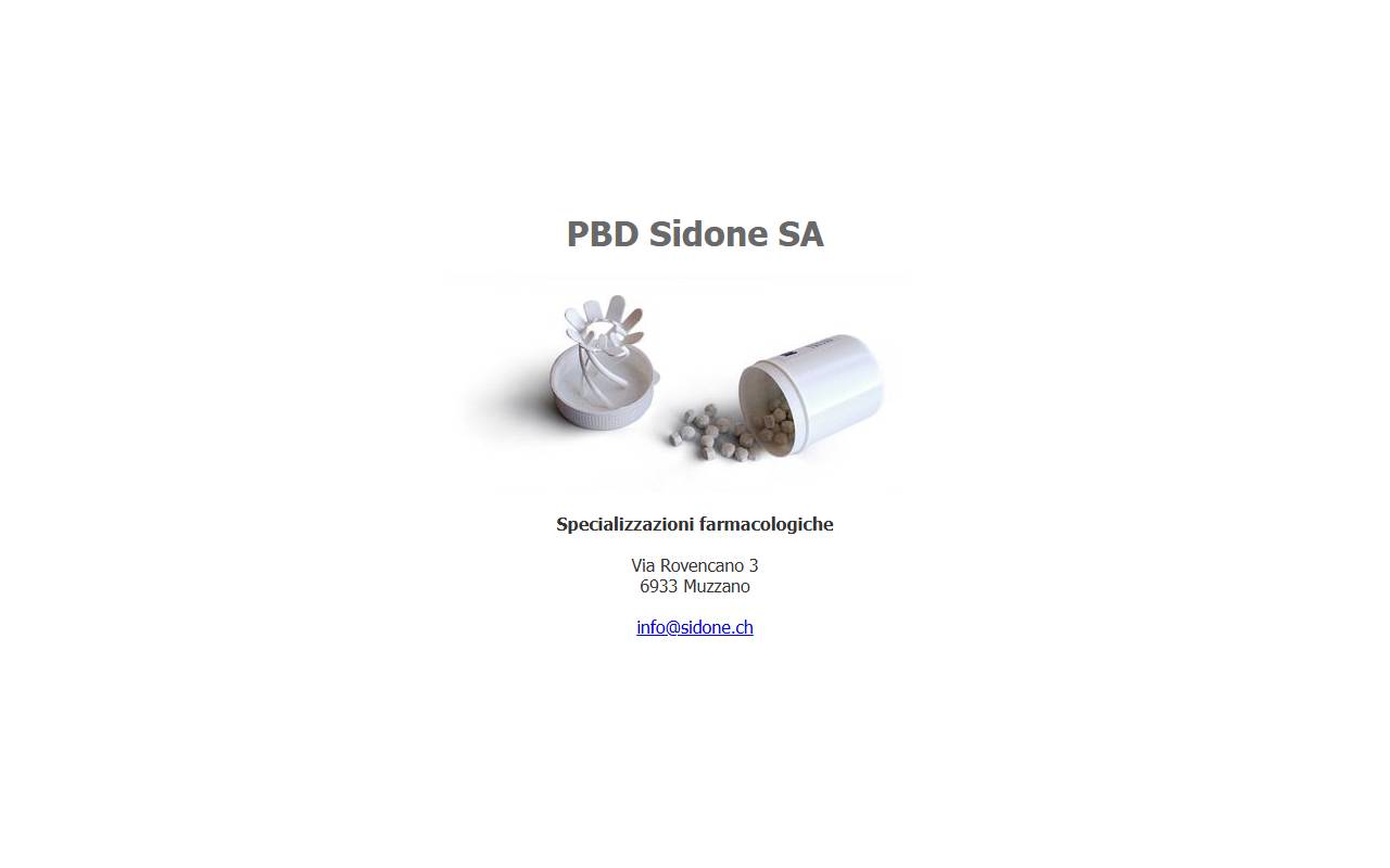 Anteprima del sito: PBD Sidone SA
