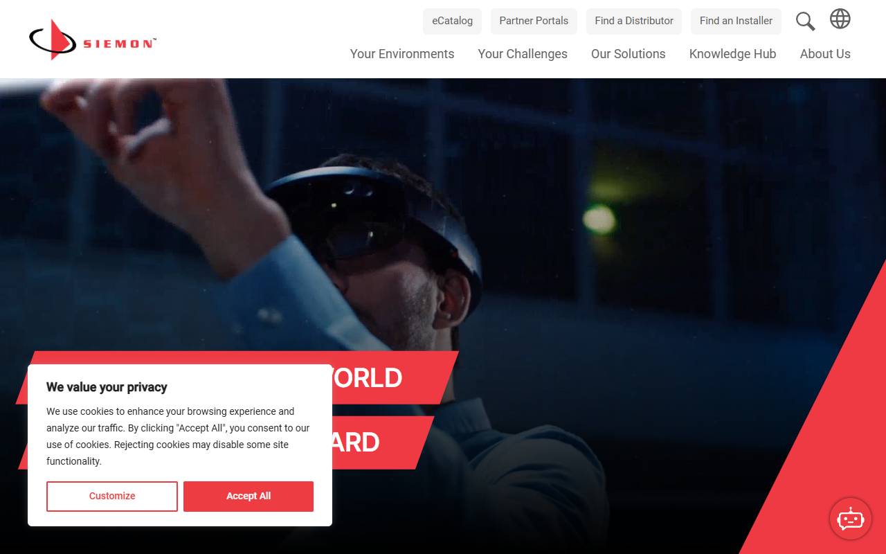Anteprima del sito: THE SIEMON COMPANY LIMITED, Chertsey (UK), succursale di Lugano