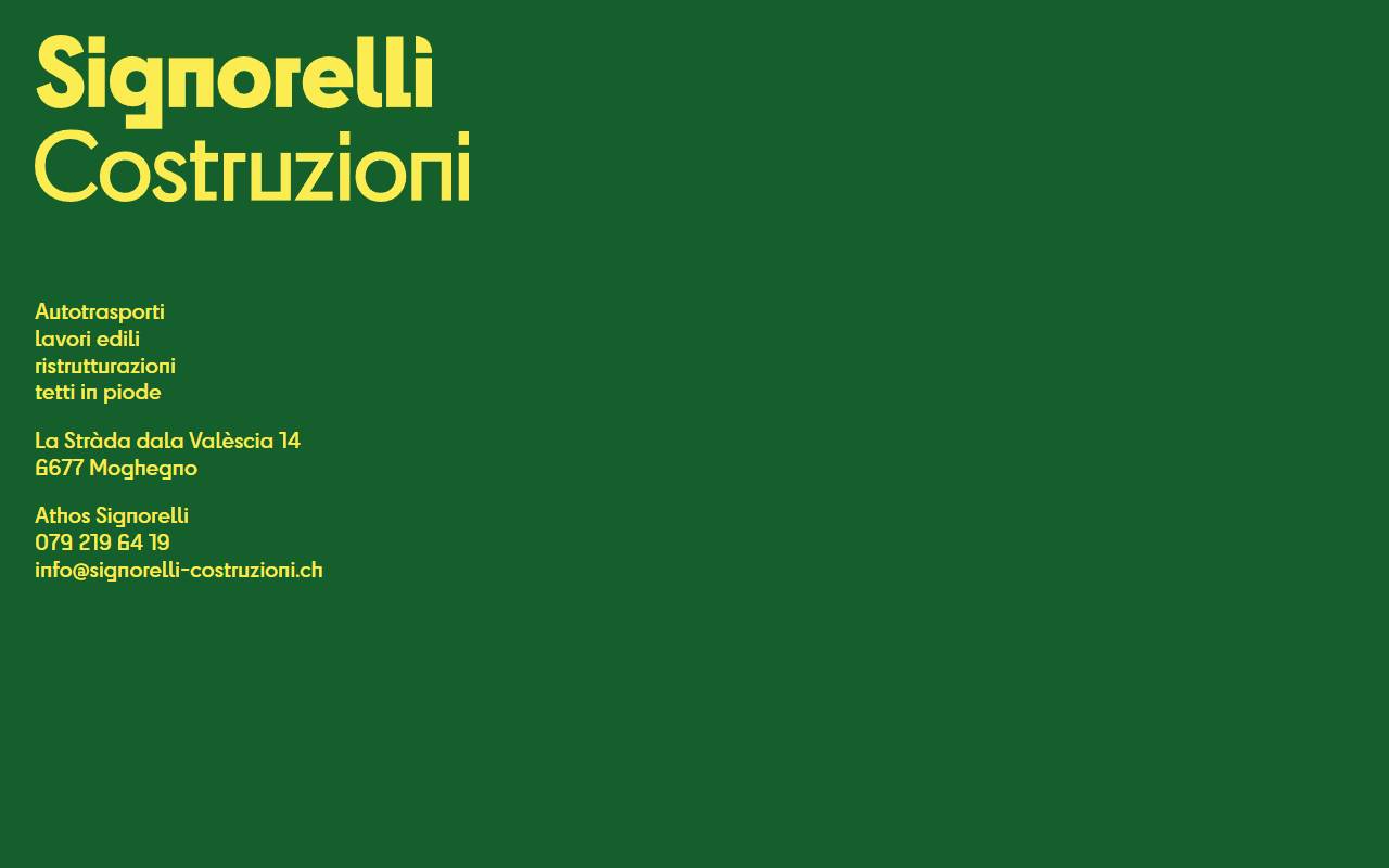 Anteprima del sito: Signorelli Costruzioni Sagl
