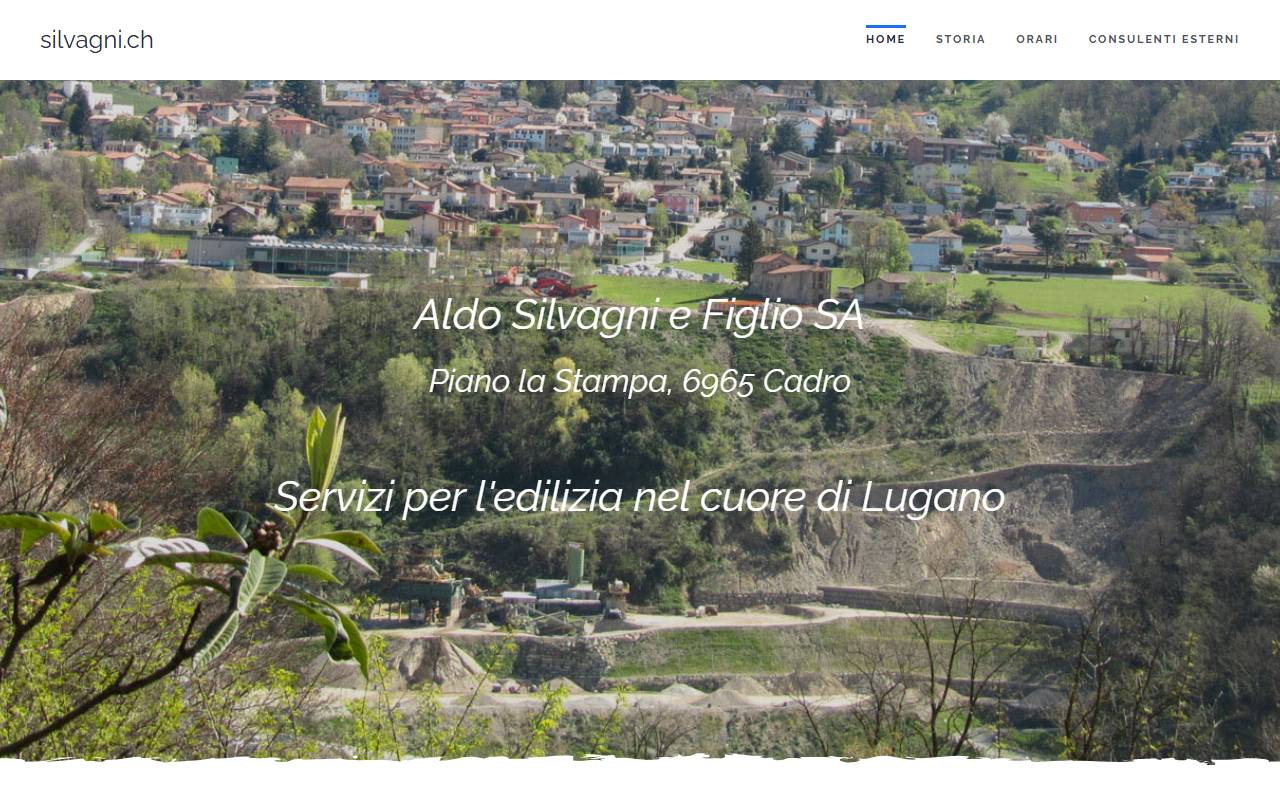 Anteprima del sito: Aldo Silvagni e figlio SA