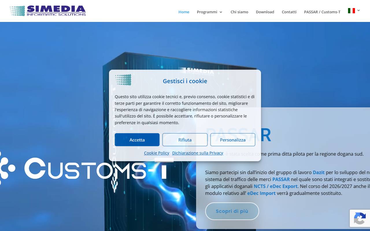 Anteprima del sito: SIMEDIA Sagl