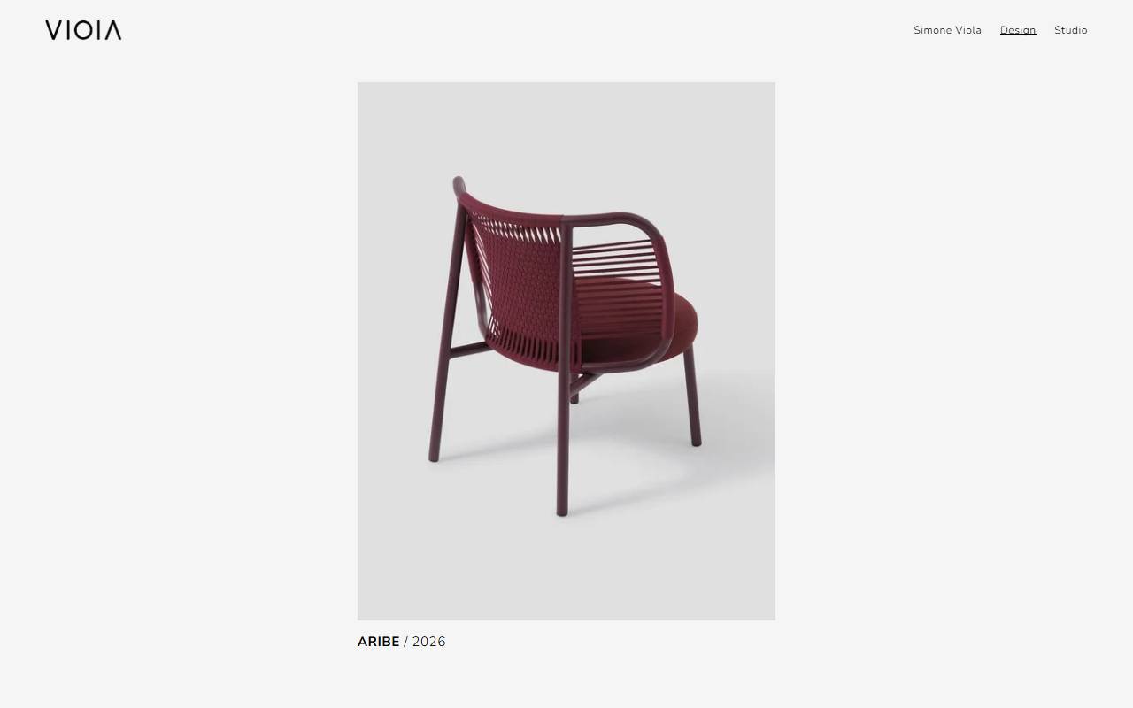 Anteprima del sito: Simone Viola Design Studio