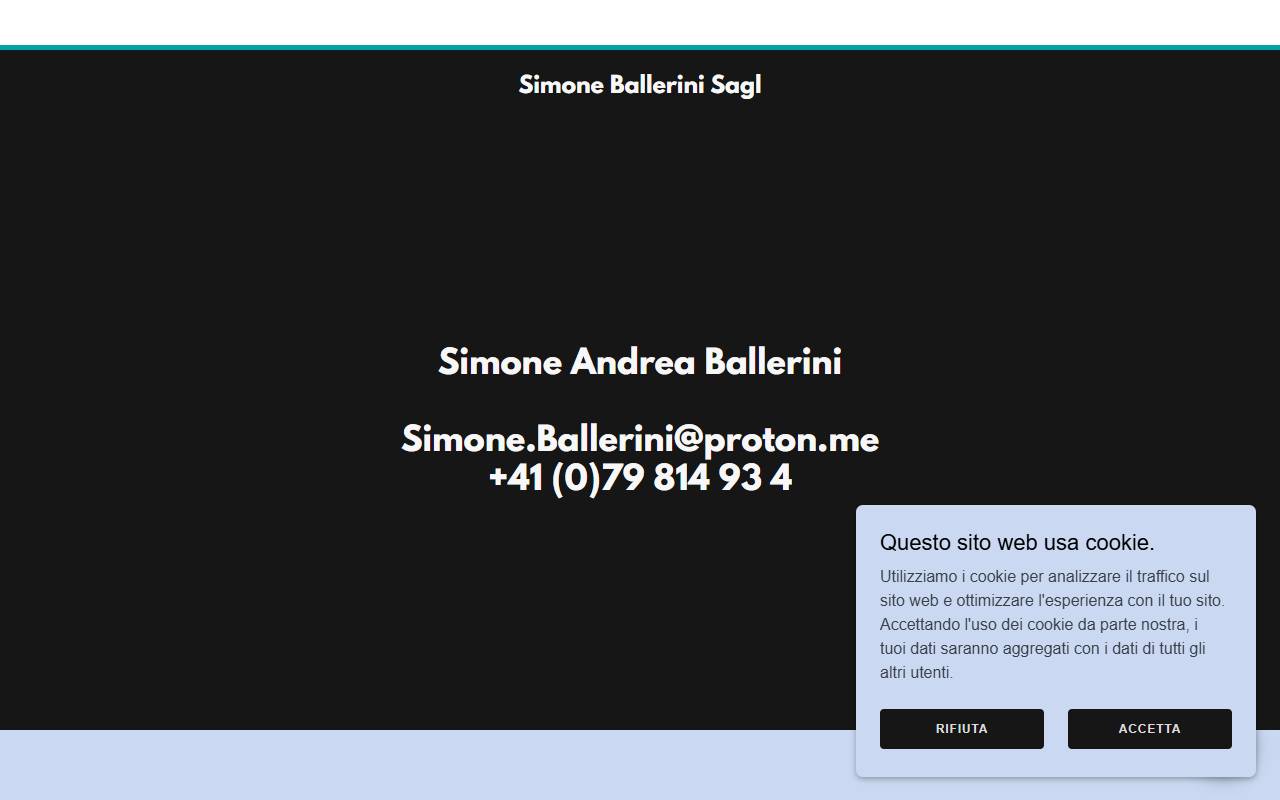 Anteprima del sito: SIMONE BALLERINI Sagl
