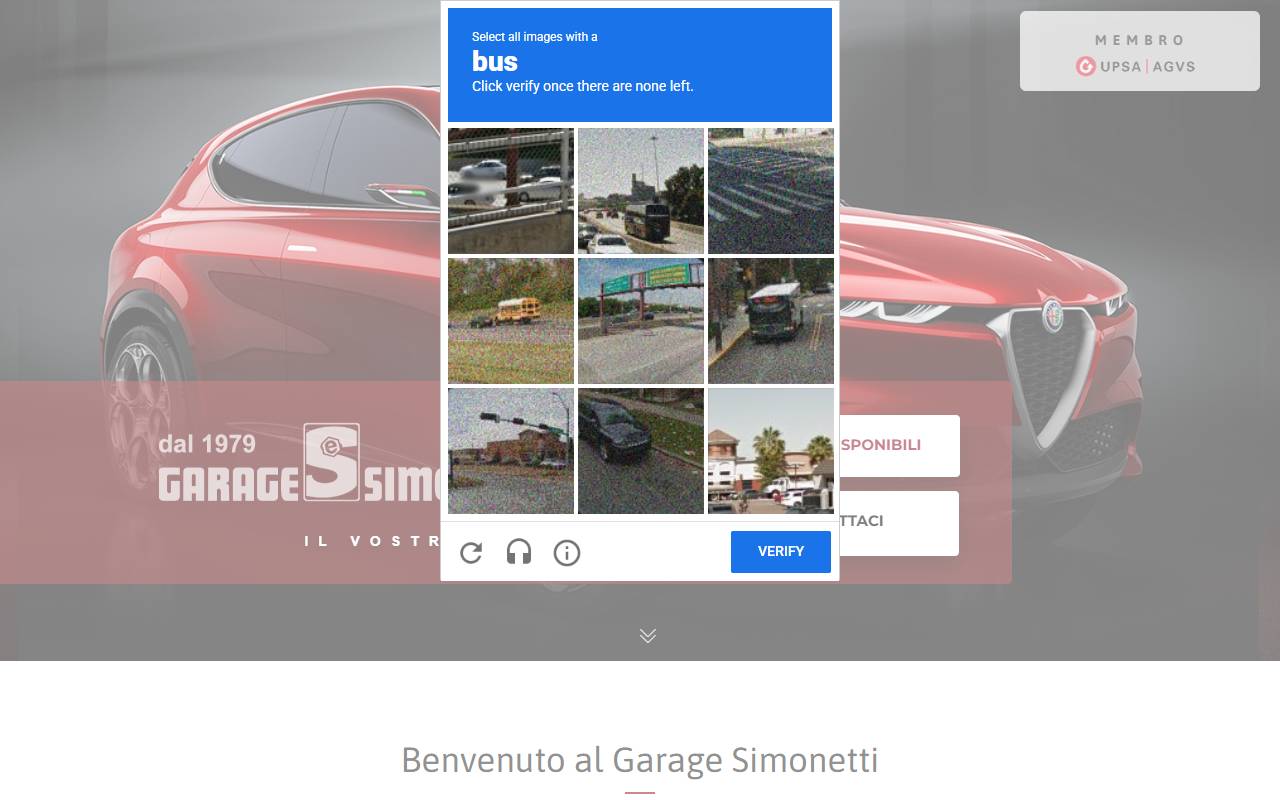 Anteprima del sito: Garage Simonetti