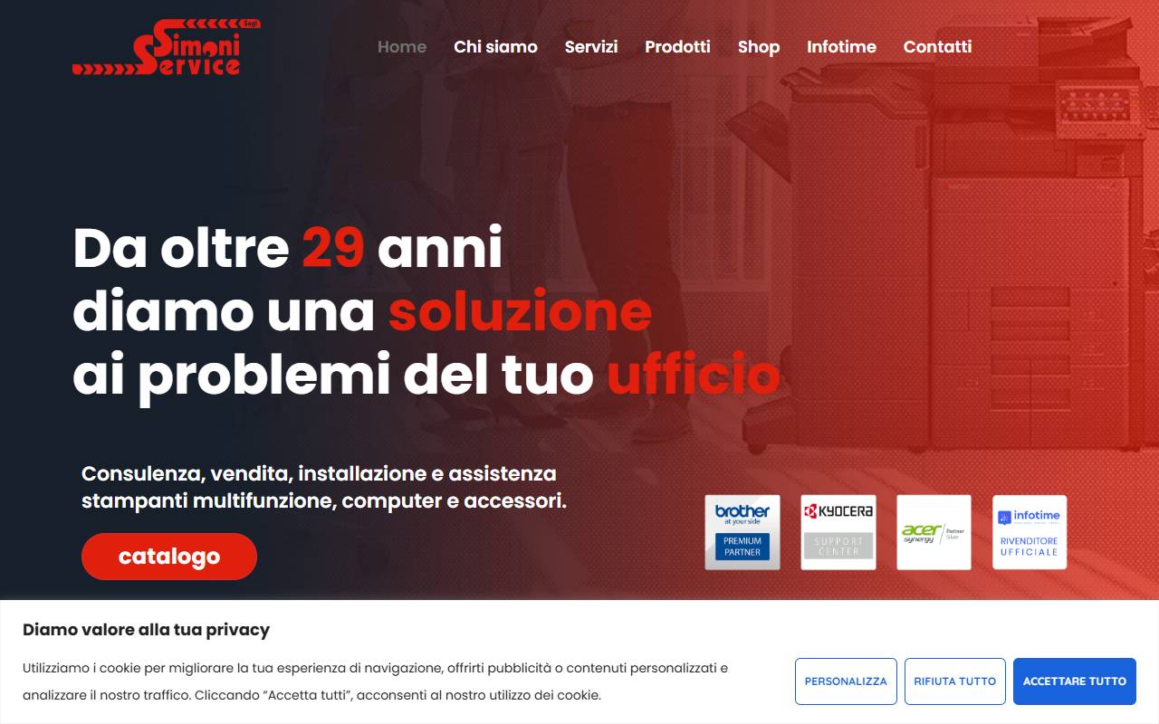 Anteprima del sito: SIMONI SERVICE Sagl