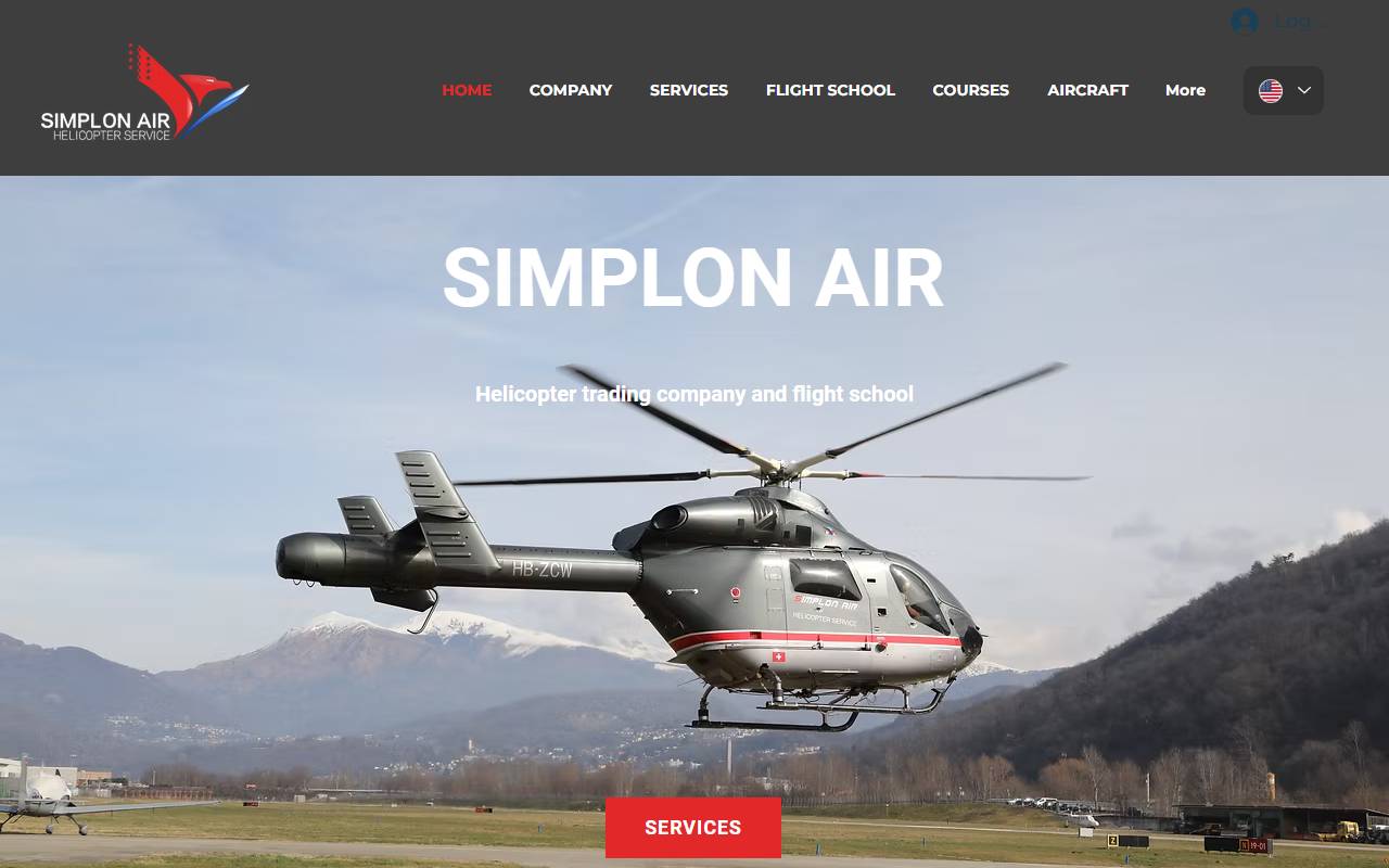 Anteprima del sito: Simplon Air GmbH, Succursale di Agno