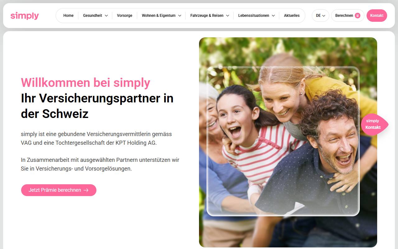 Anteprima del sito: Simply Sagl